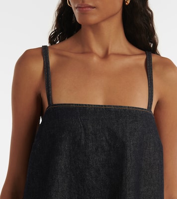 Abito corto di jeans a pieghe | Ganni