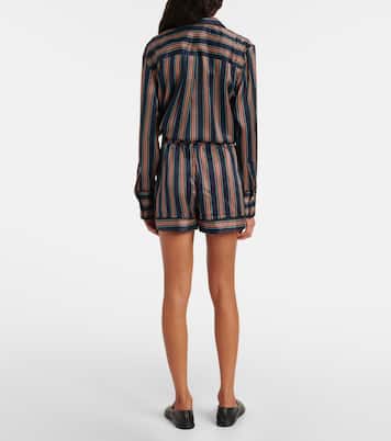 Shorts London de seda a rayas | Asceno