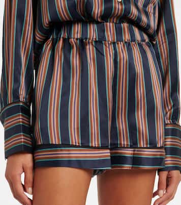 Shorts London de seda a rayas | Asceno