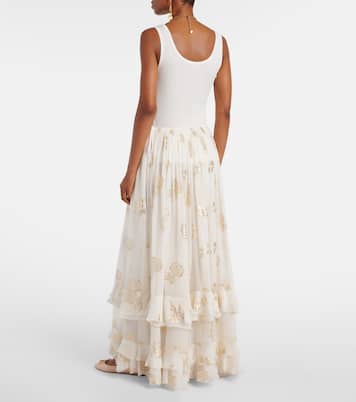 Maxirock aus Musselin-Jacquard | Chloé