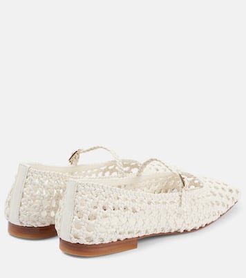 Ballerines Paris en cuir tissé | Souliers Martinez