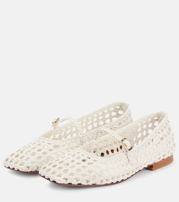 Ballerines Paris en cuir tissé | Souliers Martinez