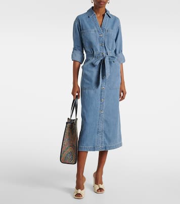 Vestido camisero Evelyn de denim | Veronica Beard