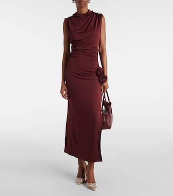 Pumps slingback Begum 95 in mesh con cristalli | Amina Muaddi