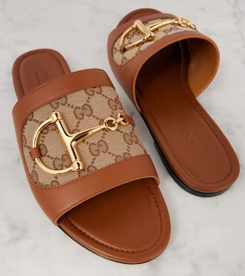 Sandali Horsebit GG in pelle | Gucci