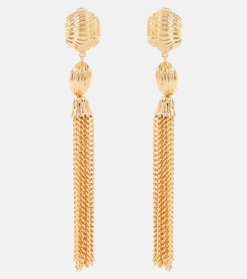 Orecchini pendenti Arthella bagnati in oro | Jennifer Behr