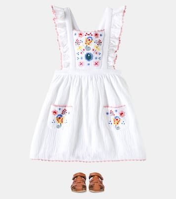 Besticktes Kleid Huguette aus Baumwoll-Gaze | Louise Misha