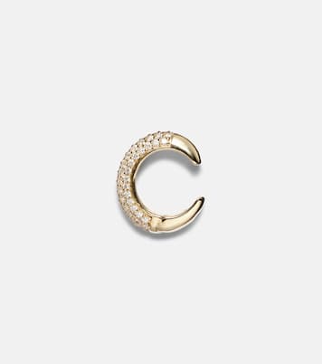 14kt gold ear cuff with diamonds | Stone and Strand