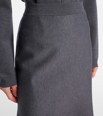 Falda midi en mezcla de lana | Gucci
