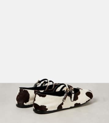 Calf hair Mary Jane flats | Prada