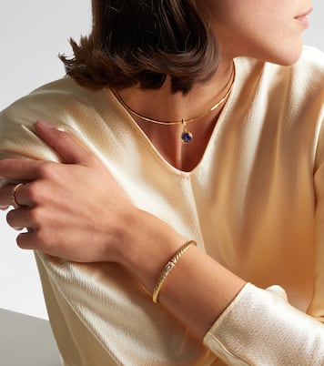 Sculpted Cable Buckle 18kt gold bracelet with diamonds | David Yurman