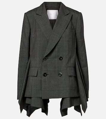 Prince of Wales checked wool blazer | Sacai