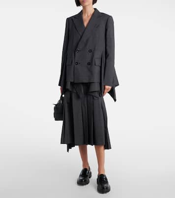 Prince of Wales checked wool blazer | Sacai