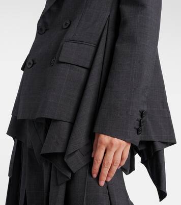 Prince of Wales checked wool blazer | Sacai