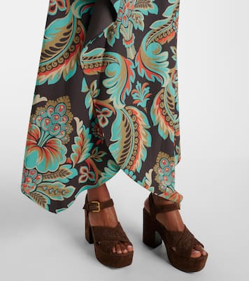 Floral asymmetric wrap skirt | Etro