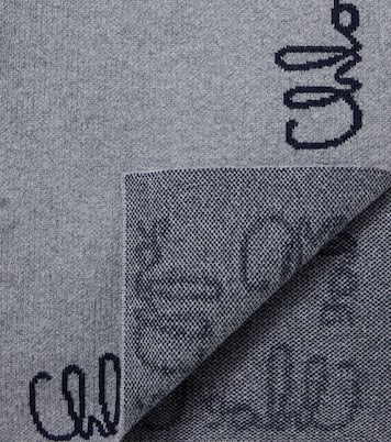 Logo cotton and wool scarf | Chloé Kids
