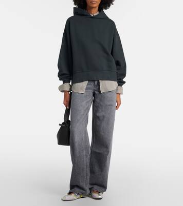 Relaxed cotton jersey hoodie | Slvrlake