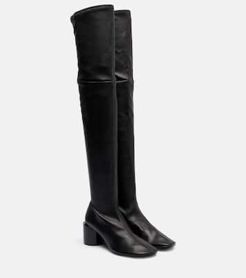 Leather over-the-knee boots | Jil Sander