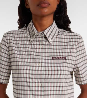 Plaid pleated minidress | Tory Burch