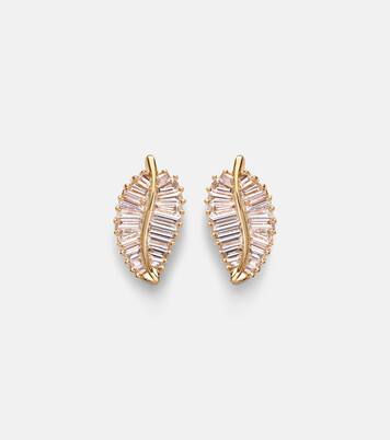 Small 18kt gold earrings with diamonds  | Anita Ko