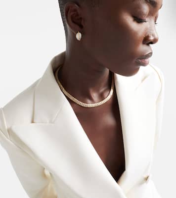 Small 18kt gold earrings with diamonds  | Anita Ko