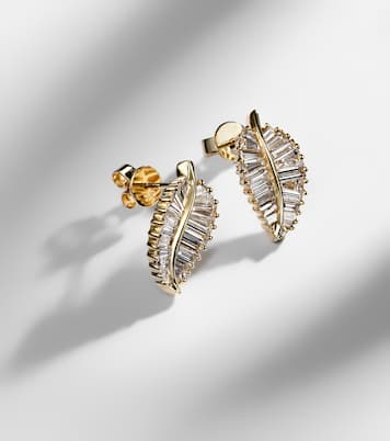 Small 18kt gold earrings with diamonds  | Anita Ko