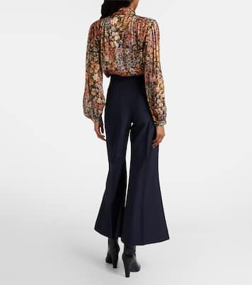Wool and mohair flared pants | Valentino