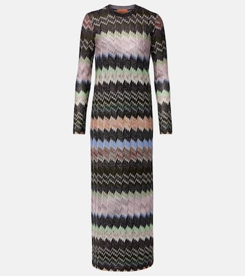 Jacquard lamé maxi dress | Missoni