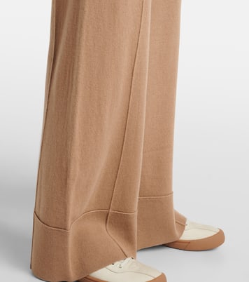 High-rise wool and cashmere wide-leg pants | Jardin des Orangers