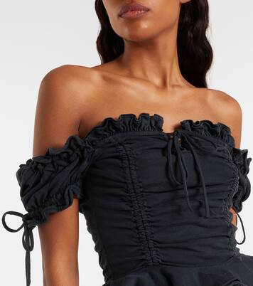 Gathered cotton crop top | Balenciaga