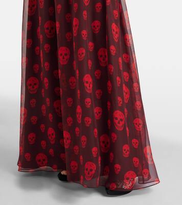 Skull silk maxi dress | McQueen