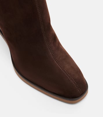 Saint Honoré 85绒面革坡跟及踝靴 | Aquazzura