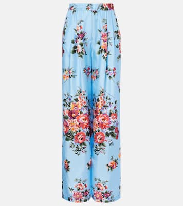 Floral silk wide-leg pants | Dolce&Gabbana