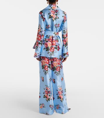 Floral silk wide-leg pants | Dolce&Gabbana