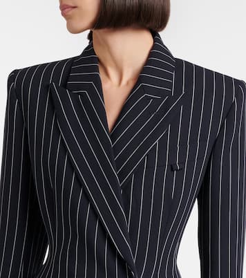 Blazer de lana virgen con raya diplomática | Mugler
