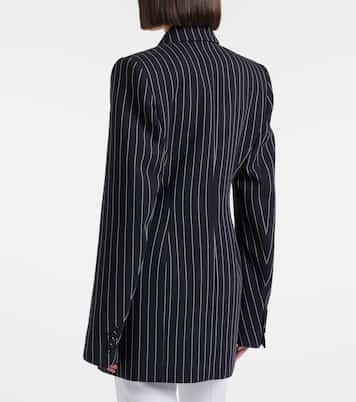 Blazer de lana virgen con raya diplomática | Mugler