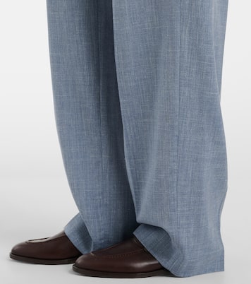 Hector wool, silk, and linen wide-leg pants | Loro Piana