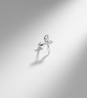Echo 18kt white gold single earring with diamonds | Maria Tash