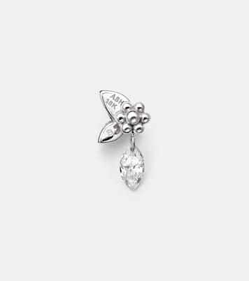 Echo 18kt white gold single earring with diamonds | Maria Tash