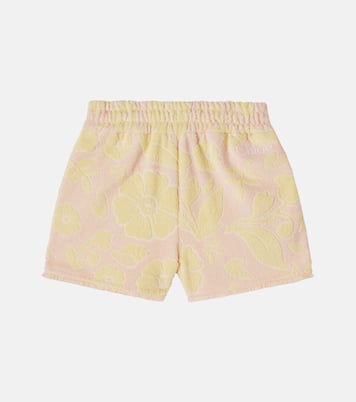 Floral cotton-blend terry shorts | Chloé Kids
