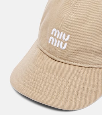 로고 데님 베이스볼 캡 | Miu Miu
