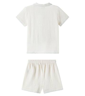 Cotton shirt and shorts set | Bebe Organic