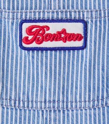 Nope striped denim overalls | Bonton