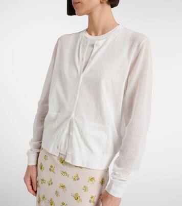 Summer semi-sheer cotton-blend cardigan | Dorothee Schumacher