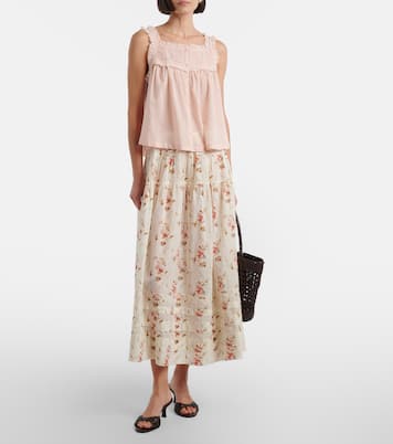 Fidella lace-trimmed cotton top | Dôen