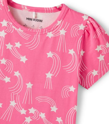 Printed cotton-blend jersey T-shirt | Mini Rodini