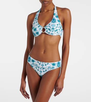 Kos paisley halterneck bikini top | Heidi Klein