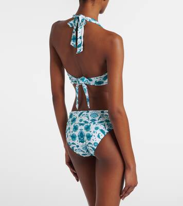 Kos paisley halterneck bikini top | Heidi Klein