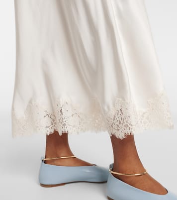 Matilde lace-trimmed satin slip skirt | Rixo