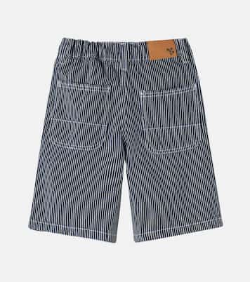 Christian striped denim shorts | Wheat